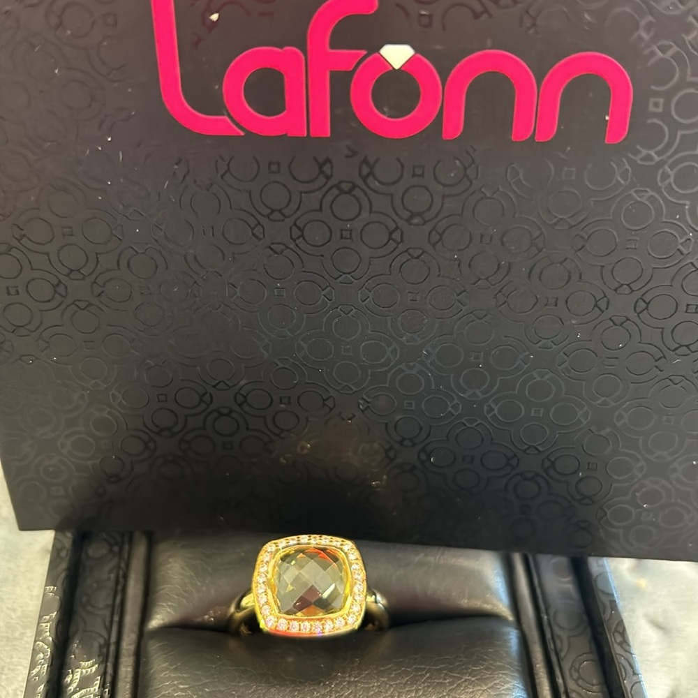 Lafonn's Large Lemon Drop Quartz Ring, Boutique,Sz 7 Boutique